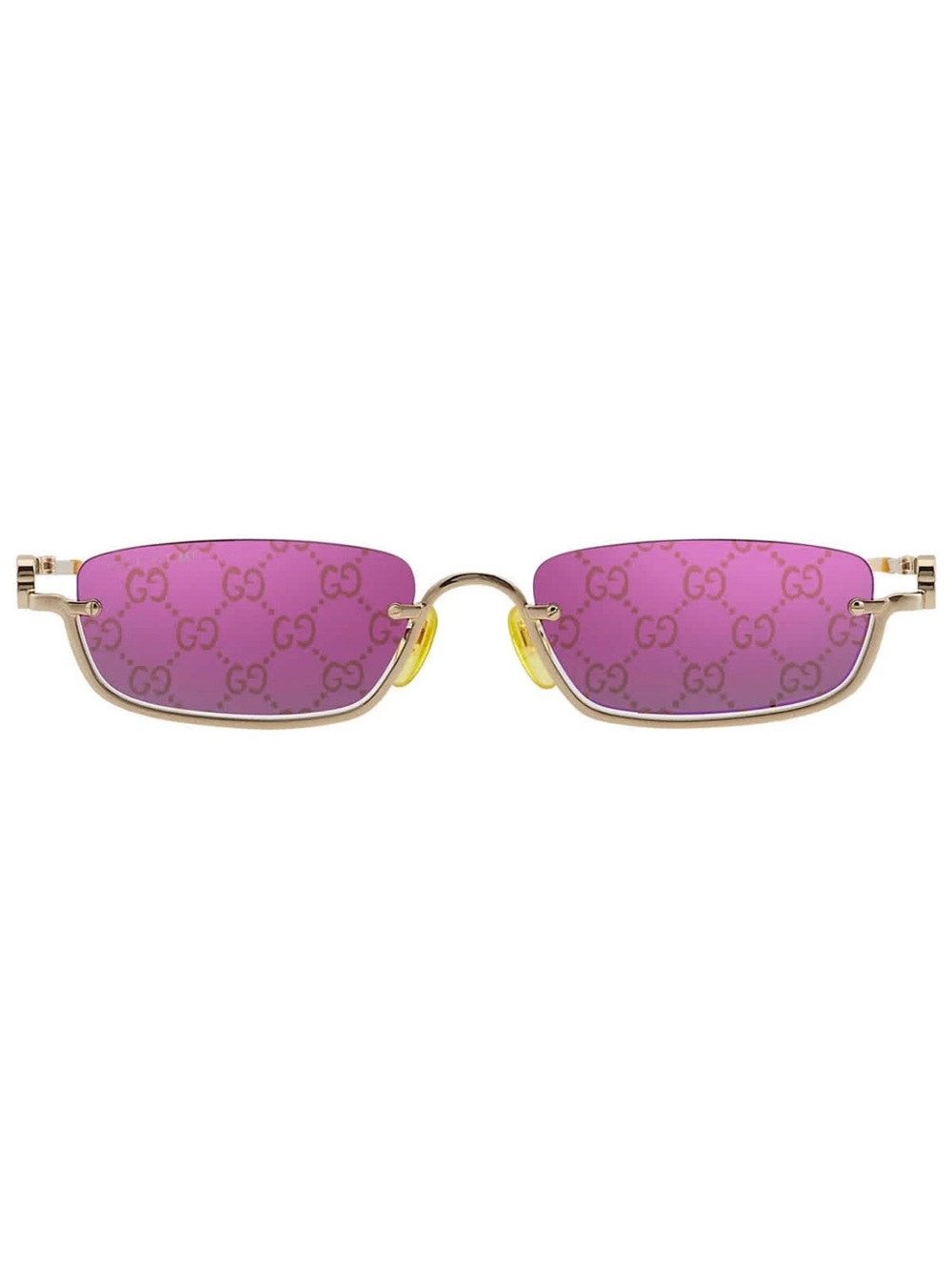 Gucci GG1278S 005 55mm Rectangle
Sunglasses with Pink Mirror Lens auth nwt logo